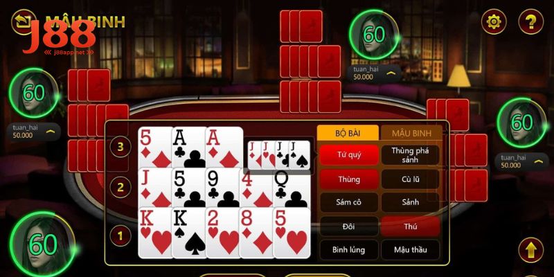 Giới thiệu tổng quan về trò chơi Mậu Binh J88